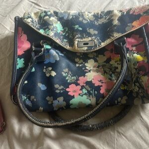 Flower blue purse merona w pink Vince camtuto wallet